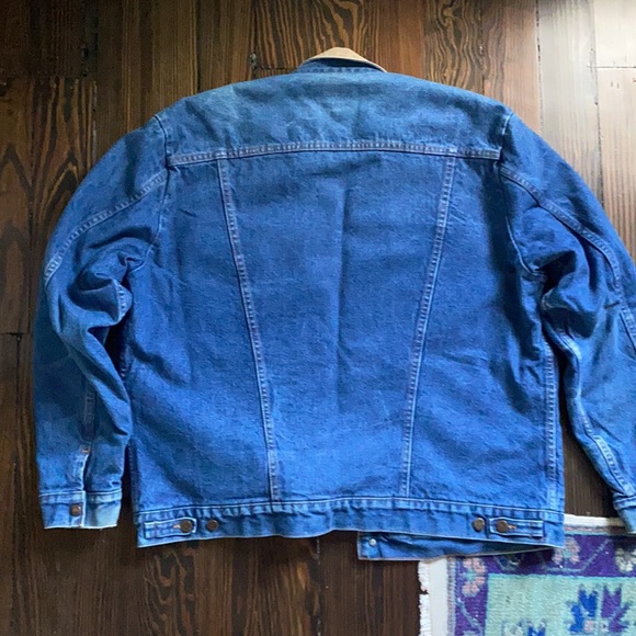 Vintage Wrangler Blanket lined denim trucker jacket mens XL prob size 42 - Picture 6 of 9